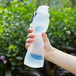 Silicone Water Cup, Soft Foldable Cup, Popular Summer Water Bottle, Sports Outdoor Portable Unbreakable Cup for Sports
