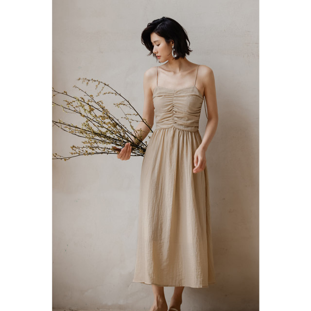 The new one -word collar tube top dress female summer high -level ...