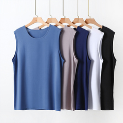 Men's Cotton Silk Vest - Summer Thin Section Undershirt