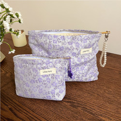 2026 New Style Fresh Makeup Bag for Women, Large Capacity Sanitary Napkin Storage Bag, Lipstick Cosmetics Portable Toiletry Bag