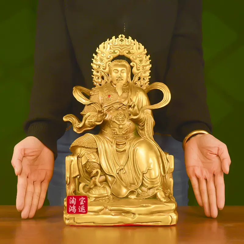 精工大號諸葛亮銅像黃銅諸葛孔明像一代軍師政治家銅雕工藝品擺飾