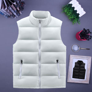 
Autumn and winter new style men's and women's down cotton vests fashion trend stand collar casual sports solid color vest vest jacket