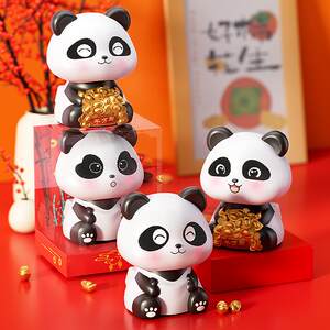
Chinese style solar-powered cute giant panda automatic nodding decoration cartoon ornaments desktop car small ornaments