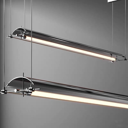 Modern Minimalist Restaurant Chandelier Creative One-Word Strip Lamp Designer Internet Celebrity Front Desk Bar Office Island