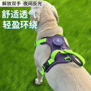 
Dog leash, dog walking all-in-one harness, automatic retractable, anti-breakaway, pet supplies for small and medium-sized dogs