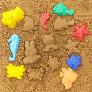 
Thickened children's beach toy set sand model toy space sand animal model playing sand digging tool