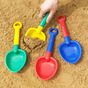 Thickened children's beach plastic shovel, large baby sand digging and playing tools, kindergarten gardening toys, small shovel