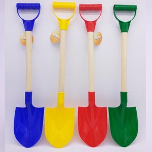 Large children's beach toy plastic shovel Kindergarten play snow digs sand, sand soil, sand tool iron shovel iron 锹