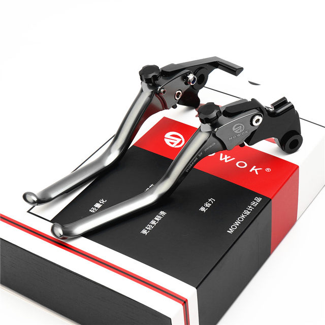 MTCRIGHTER Short Brake & Clutch Levers For Kawasaki Z900SE 2022-2024 - CNC Aluminum, 6-Way Adjustable, Orange