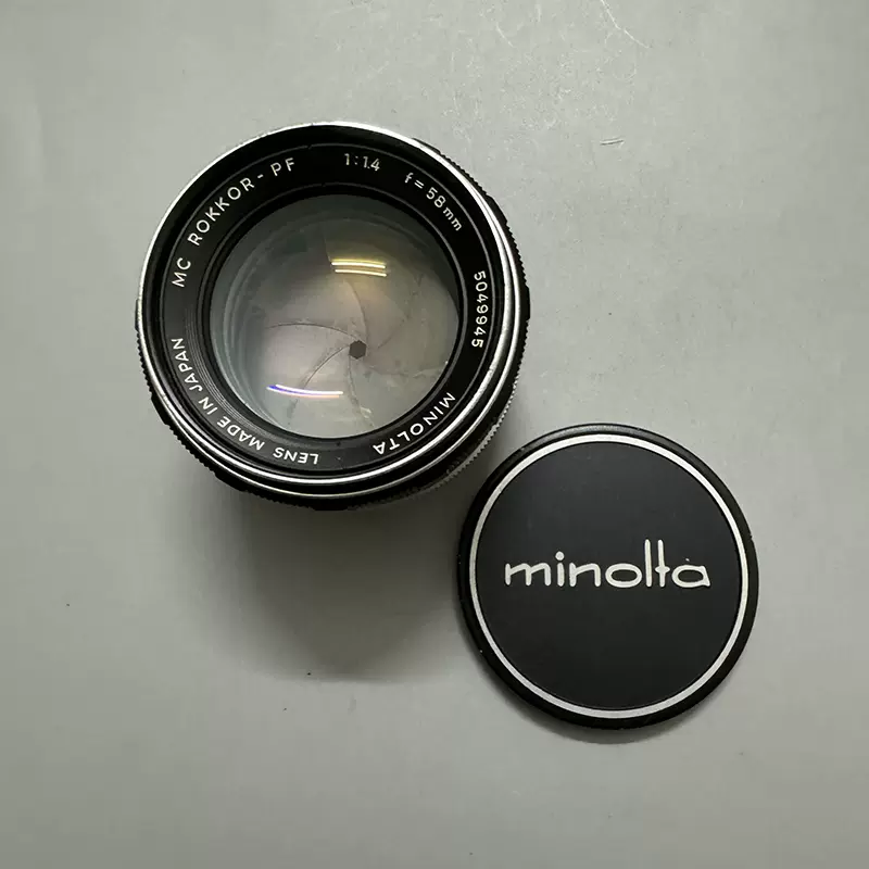 极新美品58/1.4 美能达MC ROKKOR - PF 58mm F1.4 后期手动镜头-Taobao