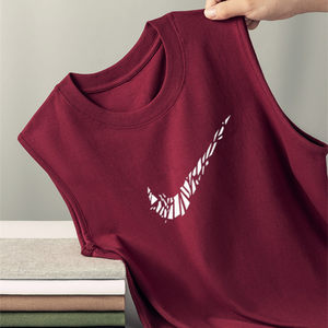 
Outlets summer cotton vest men's loose breathable burgundy sleeveless T-shirt vest basketball sports top