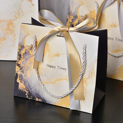 Small Gift Bag with Exquisite and High-End Feel, Bow-Knot Gift Packaging Bag, Hand-Held Ribbon Paper, Beautifully Packaged for Clothes