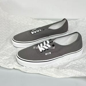 
VANS AUTHENTIC canvas comfortable and versatile low-top sports casual gray and white sneakers VN000JRAPBQ