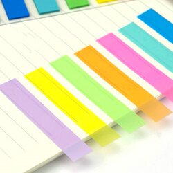 Hobby 66709 Transparent Sticky Notes Fluorescent Film Indicator Labels Memo Paper Sticky Notes Reusable Classification Stickers