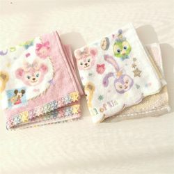 Exported to Japan, Pure Cotton Cut Velvet Duffy Bear Exquisite Small Square Towel 25*25, All-Cotton Soft Towel