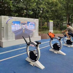 Ai Virtual Cycling Fitness Power Generation Bicycle Luminous Bicycle Cycling Interactive Competitive Competition Smart Park Equipment