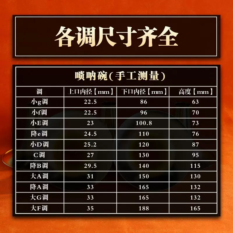 唢呐碗子合金电镀喇叭金色银色08加厚民间大唢呐碗降b调全调式