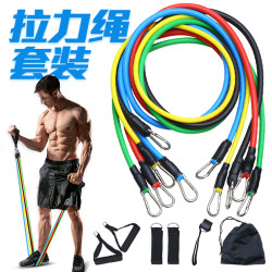 Elastic Rope Fitness Men's Carabiner Resistance Band Gourd Hook Home 11-Piece Set Tension Rope Set Training Combination