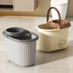 Thickened Plastic Household Mop Bucket, Special Bucket for Washing Mops, Lazy No-Wash Wringing Tool, Portable Wringing Bucket, Floor Cleaning Bucket
