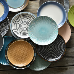 Artist 8inch Personalized Japanese-Style Tableware Western-Style Plate Creative Ceramic Plate Household Dish Plate Round Steak Plate Dinner Plate