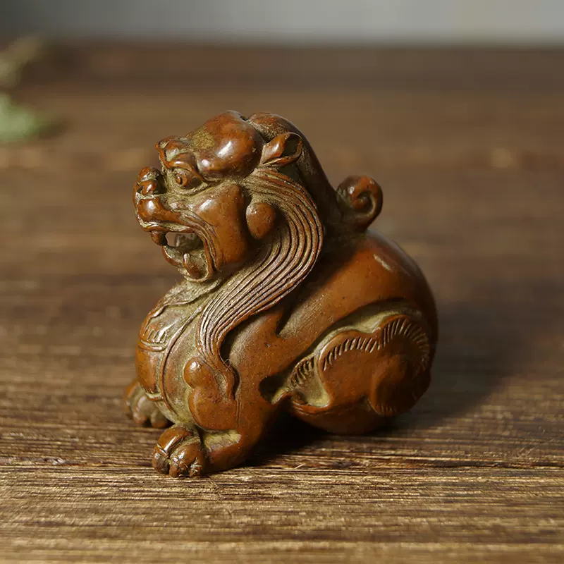 麒麟 招財 茶寵 茶玩 茶道 置件 鎮紙 文鎮 装飾品 工芸品 - メルカリ