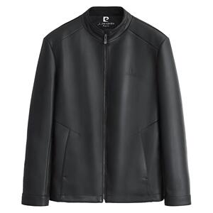 
Black leather lapel jacket 28008 men's jacket versatile classic spring and autumn simple fashion