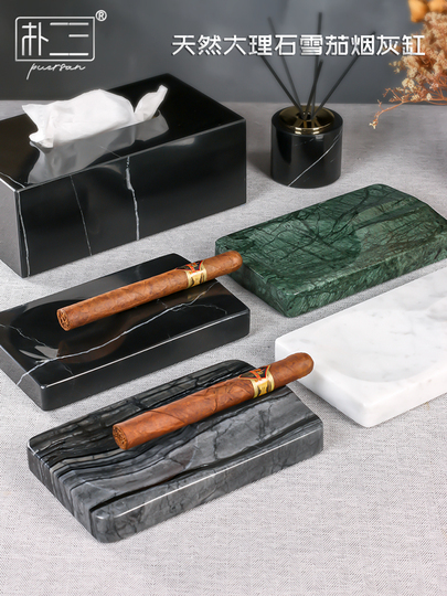 Portacenere Grande Per Sigari In Granito Nero - Elegante E Resistente - Foto 6