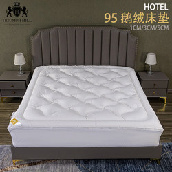 Seven-Star Hotel Quality 95% Goose down Mattress Topper, 3Cm/5Cm Thick, Thin Style, Foldable and Non-Collapsing