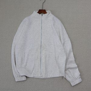 
68 American knife-making women's fine spring and autumn large size simple stand-alone zipper shirt loose and versatile casual top jacket