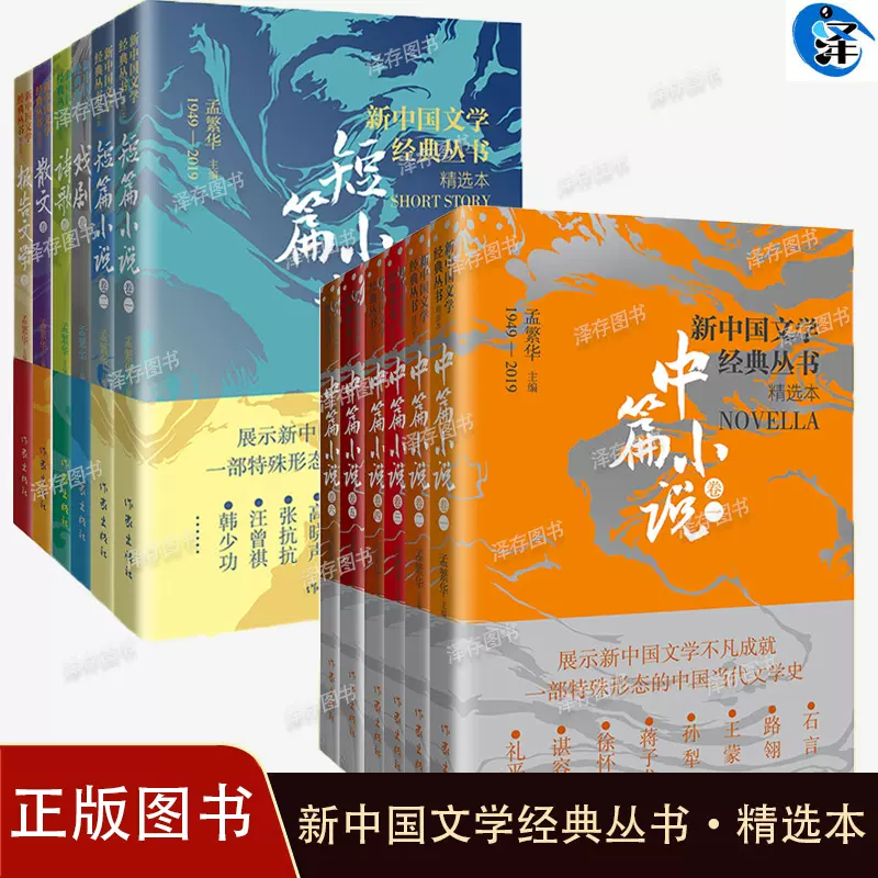 正版新中国文学经典丛书·精选本共12册中篇小说卷1-6 短篇小说卷1-2 