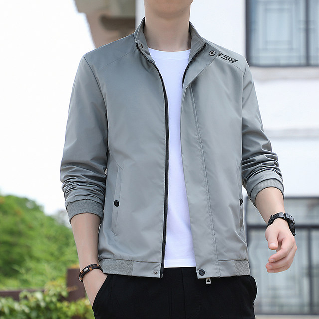 Spring and Autumn Men's Thin Jackets for Men 2023 New Stand Collar ...