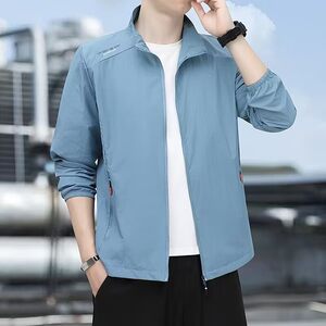 
Sunscreen jacket men's summer thin jacket ice silk handsome skin clothes men's ultraviolet sunscreen jacket men's