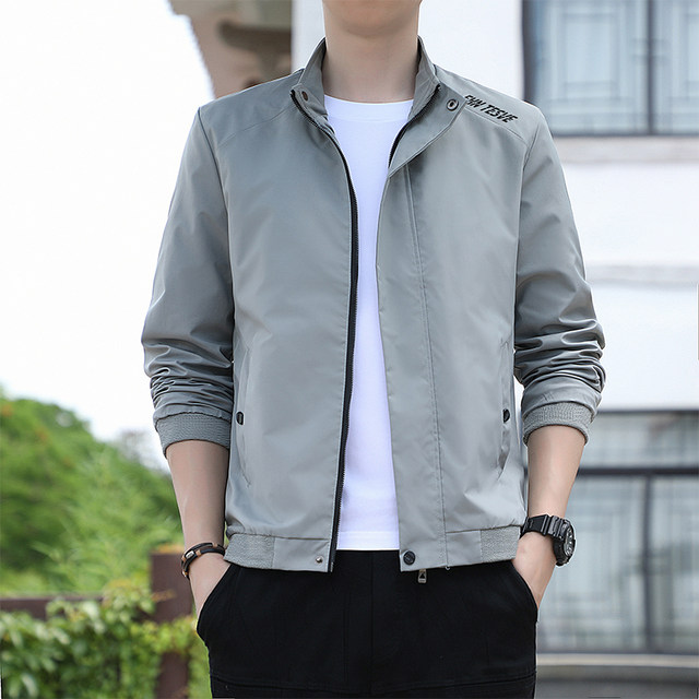 Spring and Autumn Men's Thin Jackets for Men 2023 New Stand Collar ...