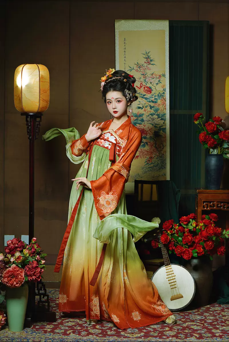 花神记—牡丹花神国色天香诃子裙唐制汉服女中国风诃子裙大袖衫春-Taobao