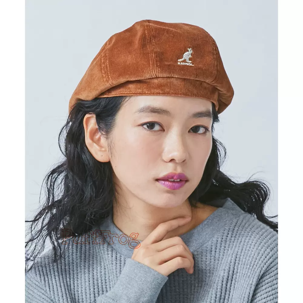 Kangol Cord Hawker Cap袋鼠新款灯芯绒贝雷帽八角帽报童帽男女-Taobao