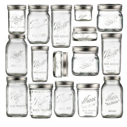 Ball Mason Jar American-Style Mason Jar Glass Transparent Oatmeal Sealed Jar Milkshake Wide-Mouth Juice Drink Cup