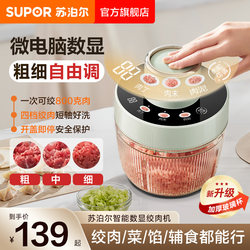 Supor Meat Grinder for Home Use, 2L Family Capacity, Multifunctional Smart Manual 2-in-1 High-Power Food Processor