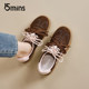 15mins retro color matching moral training shoes for women 2025 new autumn casual all-match thick-soled sneakers small single shoes