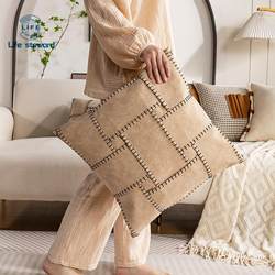 Nordic Patchwork Throw Pillow Cushion Sofa Bay Window Light Luxury Pillow Headboard Backrest Pillow Cover