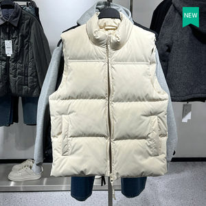 
Cabinet 399! Autumn and winter men's stand collar quilted straight thick vest sleeveless cotton vest 0029440 707