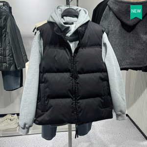 
Cabinet 399! Autumn and winter new men's fitted straight stand collar sleeveless cotton vest cotton vest 0029440 800