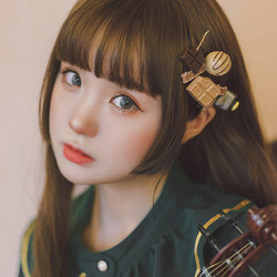 Original Handmade Hairpin Side Clip Set, Japanese and Korean Mori Girl Style, Handmade Simulated Chocolate B