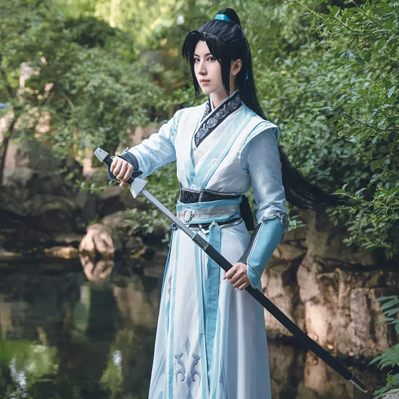 人渣反派自救系统洛冰河cos古风古装汉服cosplay全套假发鞋子-Taobao