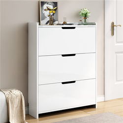 New Popular Ultra-Thin Shoe Cabinet for Home Entrance, Flip-Top Entryway Cabinet, Integrated Storage Solution, Space-Saving Shoe Rack