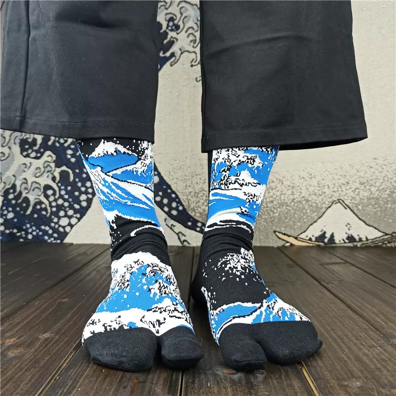 袜子铺子日本SOUSOU款分指二趾袜足袋鞋高筒纯棉木屐人字拖鞋马蹄-Taobao