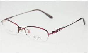 New women's trendy temperament, fashionable pure titanium eyeglass frame, anti blue light large face, can be matched with myopia eyeglass frame half frame 6004
