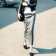 Phantom Autumn and winter hip-covered long skirt slit high waist skirt zipper skirt one-step skirt pocket bottom skirt elastic waist
