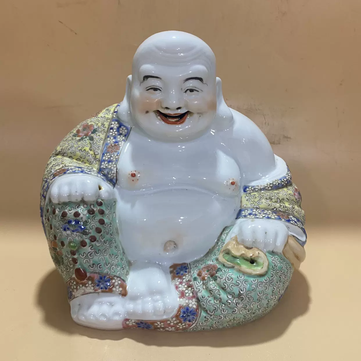 明代季蓝釉水滴全手工古董古玩瓷器收藏摆件旧货老物件花瓶罐包邮