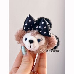 [Shirley Mei] Exclusive Handmade Hair Clip for Children, Small Size Bangs Clip, Duffy Bear, Cute and Understated, 6cm