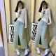 2025 retro green washing old denim skirt summer new high-waisted hip straight slit long skirt